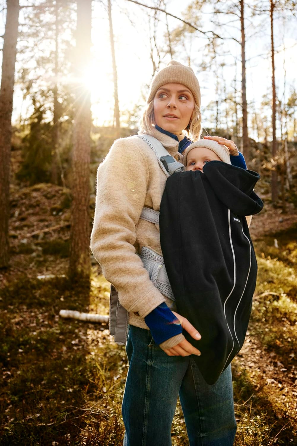 Thumbnail 5 de BabyBjörn Copertina per Marsupio, Nero – Protezione impermeabile e cappuccio removibile