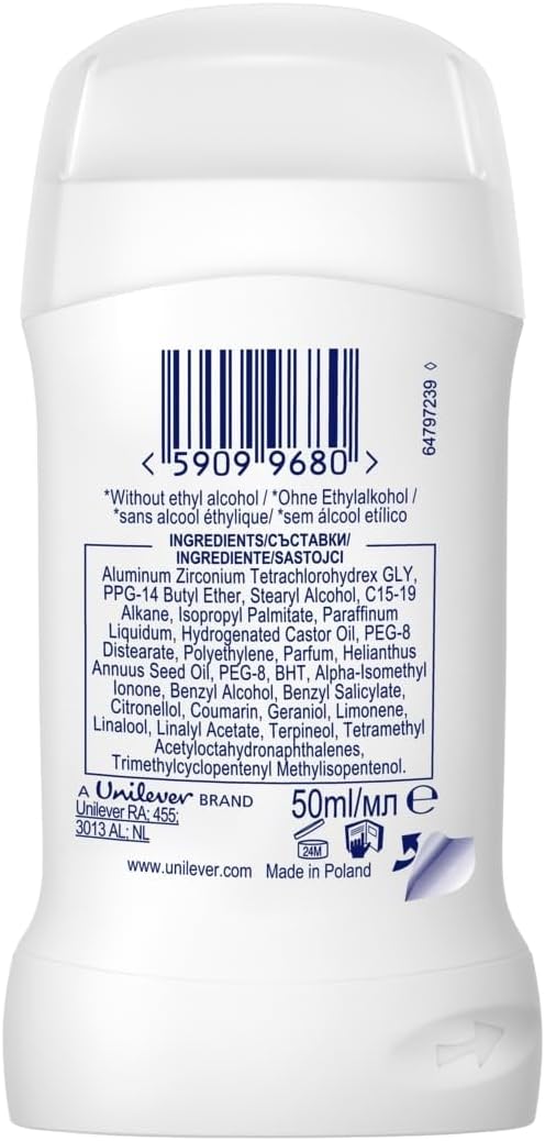 Detalle de Dove Deodorante Stick Powder Care 6x50 ml – protezione fino a 48 ore e idratazione in 1/4 crema
