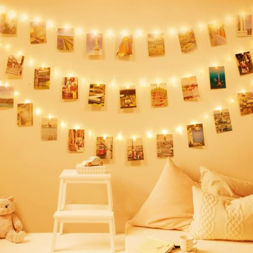 Thumbnail 3 de litogo 100 LED Photo Clip String Lights – 10M Battery Powered Fairy Lights with 60 Clips