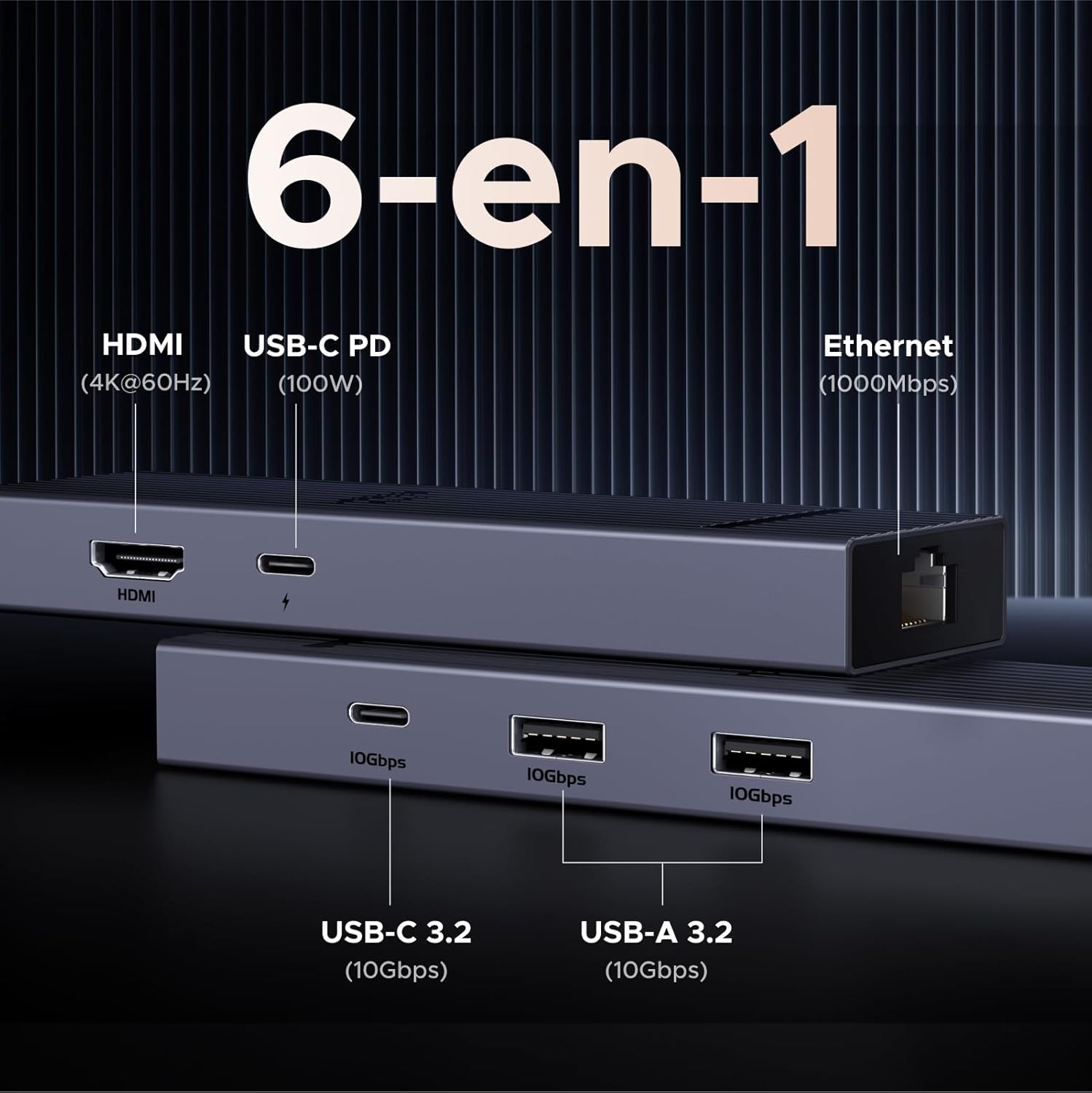 Thumbnail 1 de UGREEN Revodok Pro 1061 Hub USB C 10Gbps