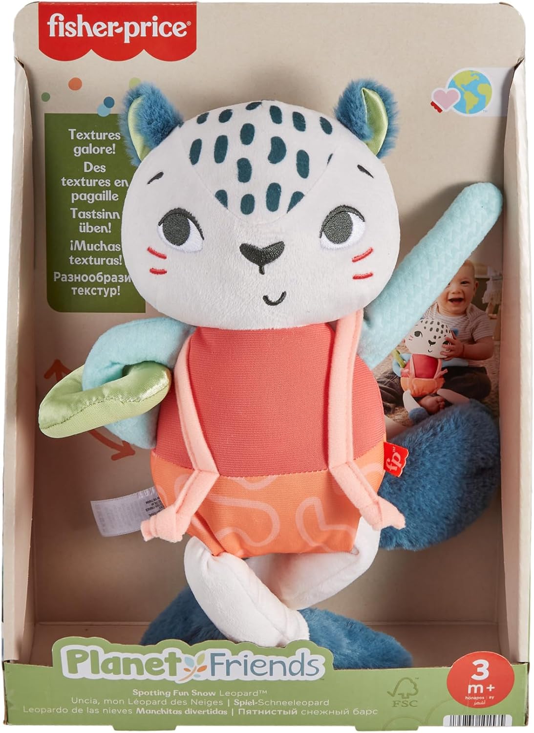 Thumbnail 5 de Fisher-Price Planet Friends Leopardo de las Nieves 🐆 Juguete Sensorial