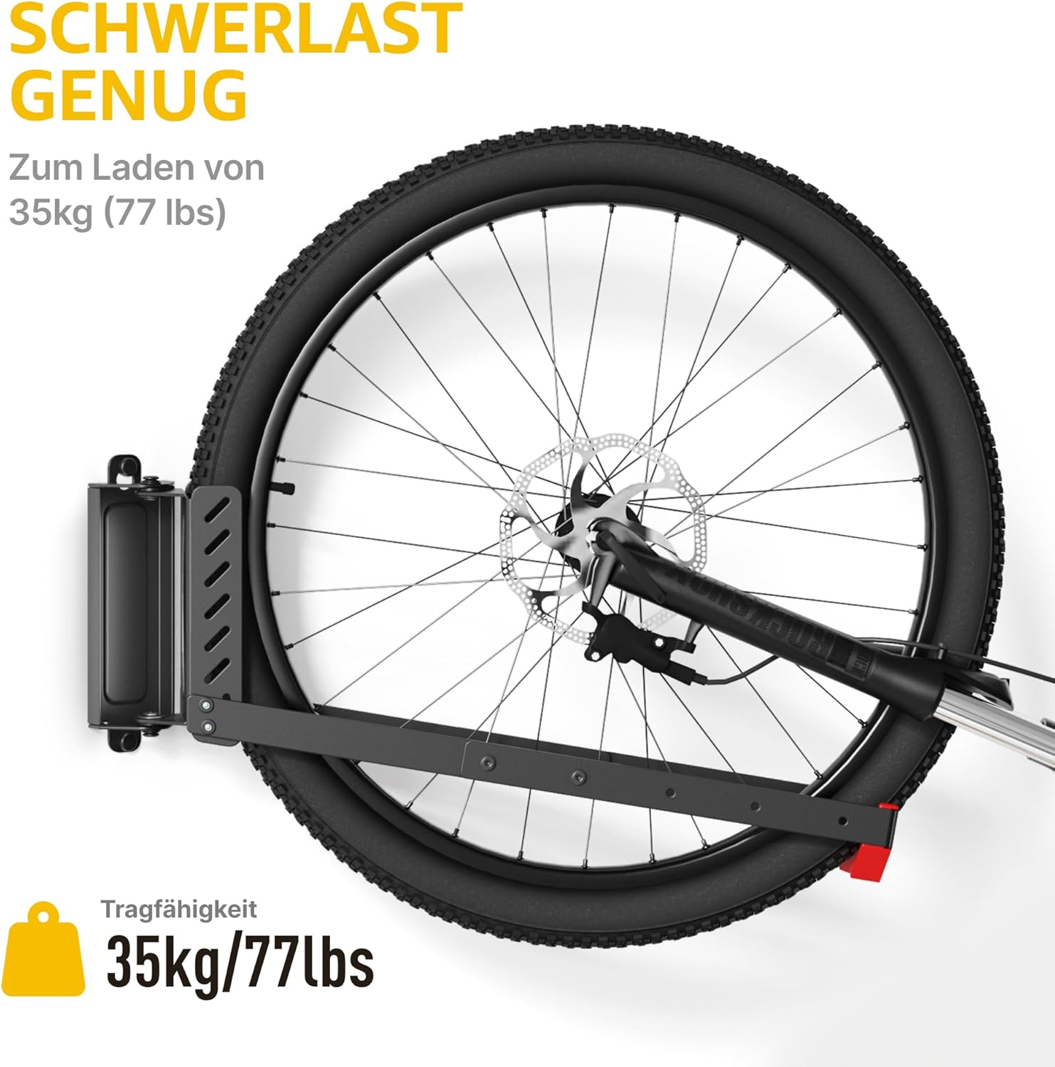 Detalle de monTEK Schwenkbare Fahrrad-Wandhalterung 35 kg
