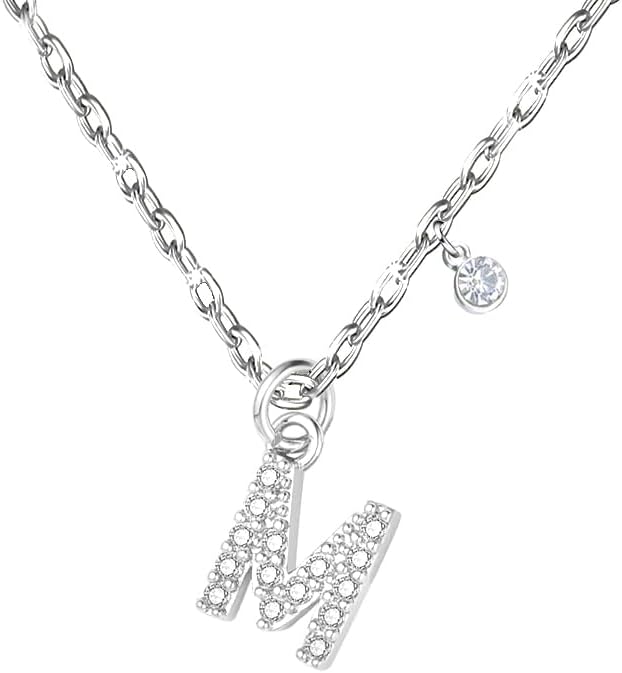 Detalle de GUOYU 26 Collana Iniziale in Zirconi 💍