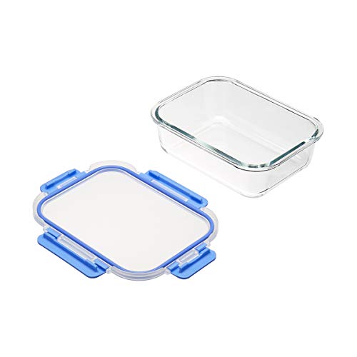 Detalle 2 de Amazon Basics Tapas 7 con 7 recipientes para conservación de alimentos sin BPA - Conjunto de vidrio borosilicato (14 piezas)