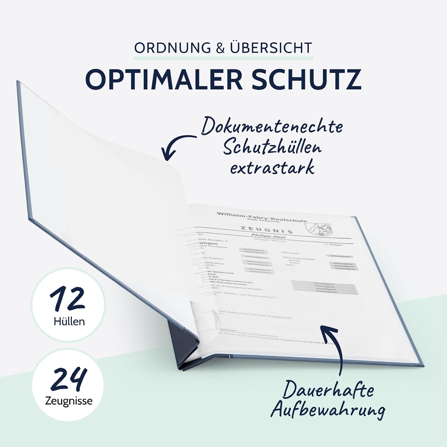 Thumbnail 3 de goldbuch 36114 Zeugnismappe 12 Hüllen