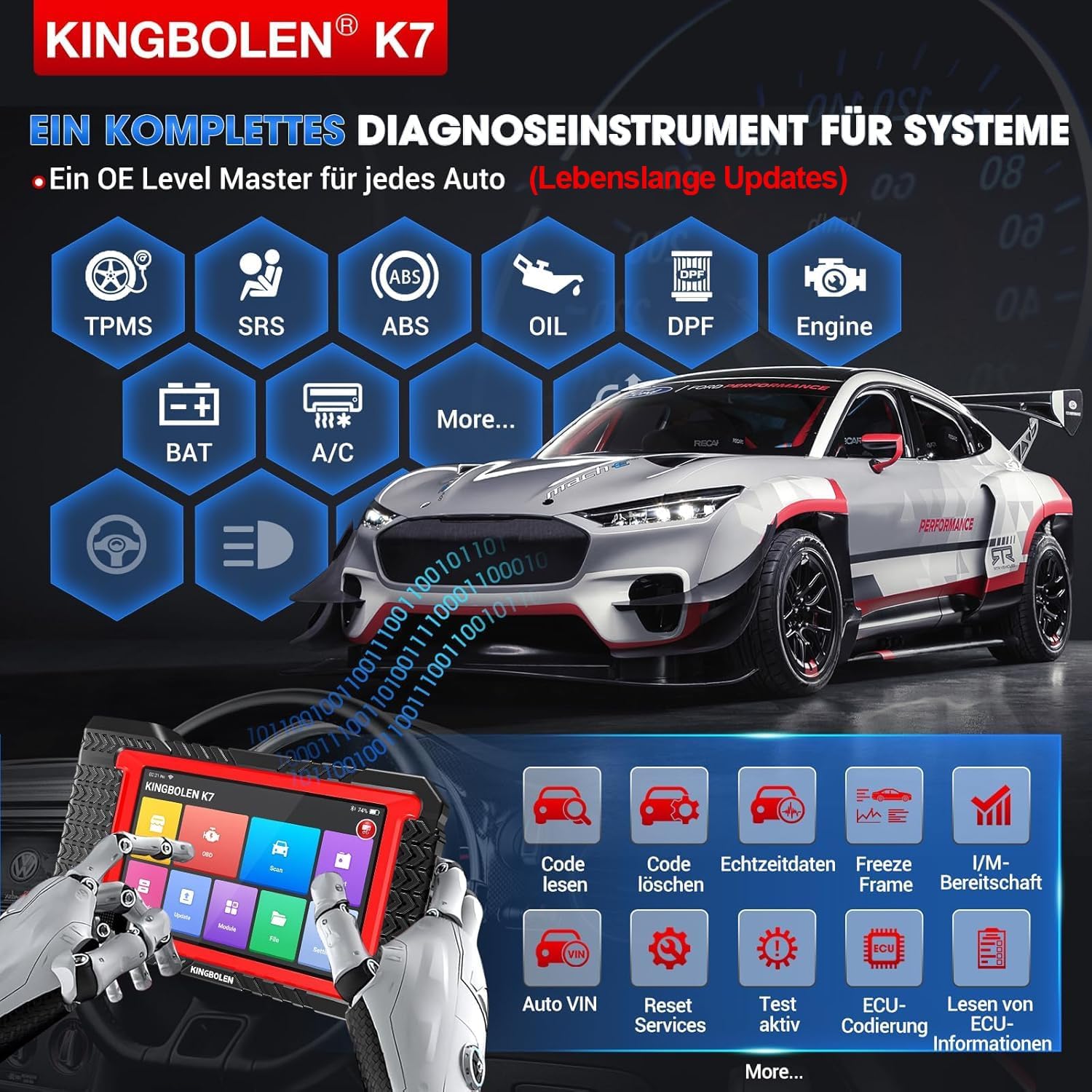 Thumbnail 3 de KINGBOLEN K7 OBD2 Diagnosegerät für KFZ