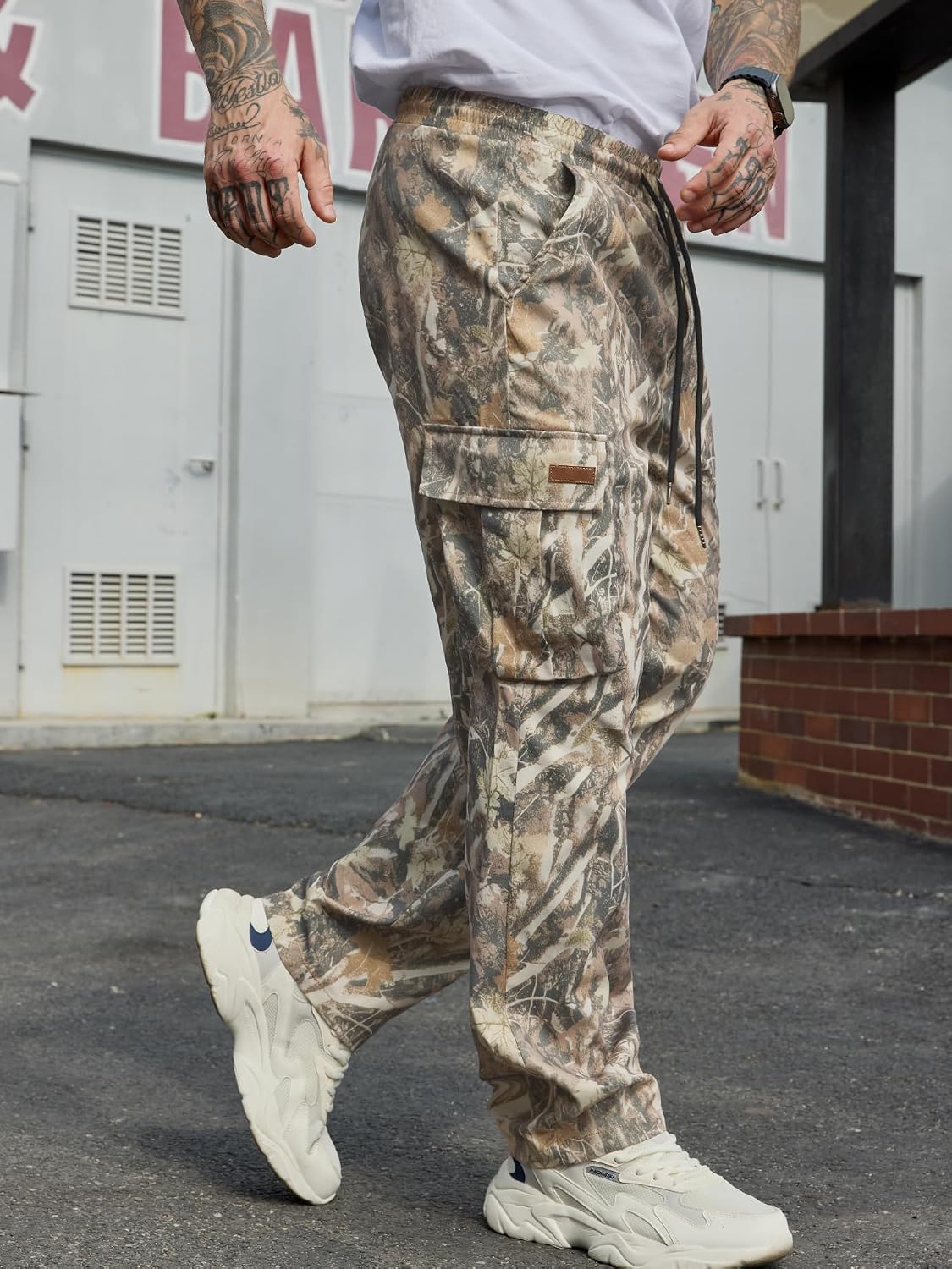Thumbnail 3 de PLEPAN Cargo Joggers with Drawstring Pockets