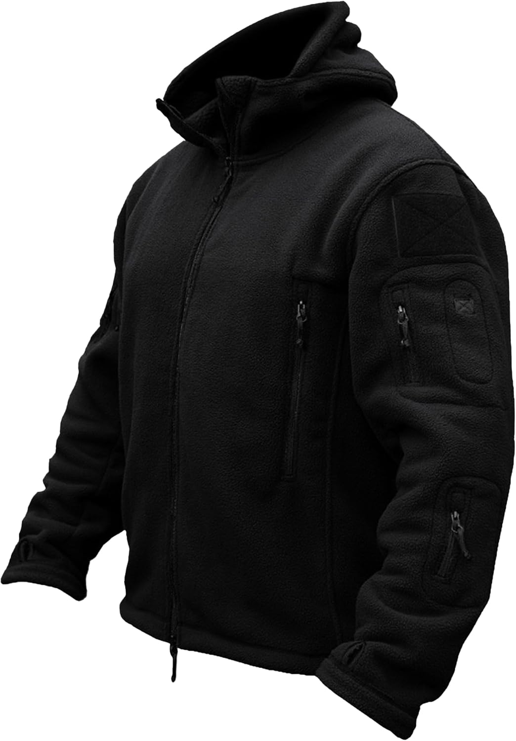 Detalle de TACVASEN Fleecejacke Winddicht mit Kapuze