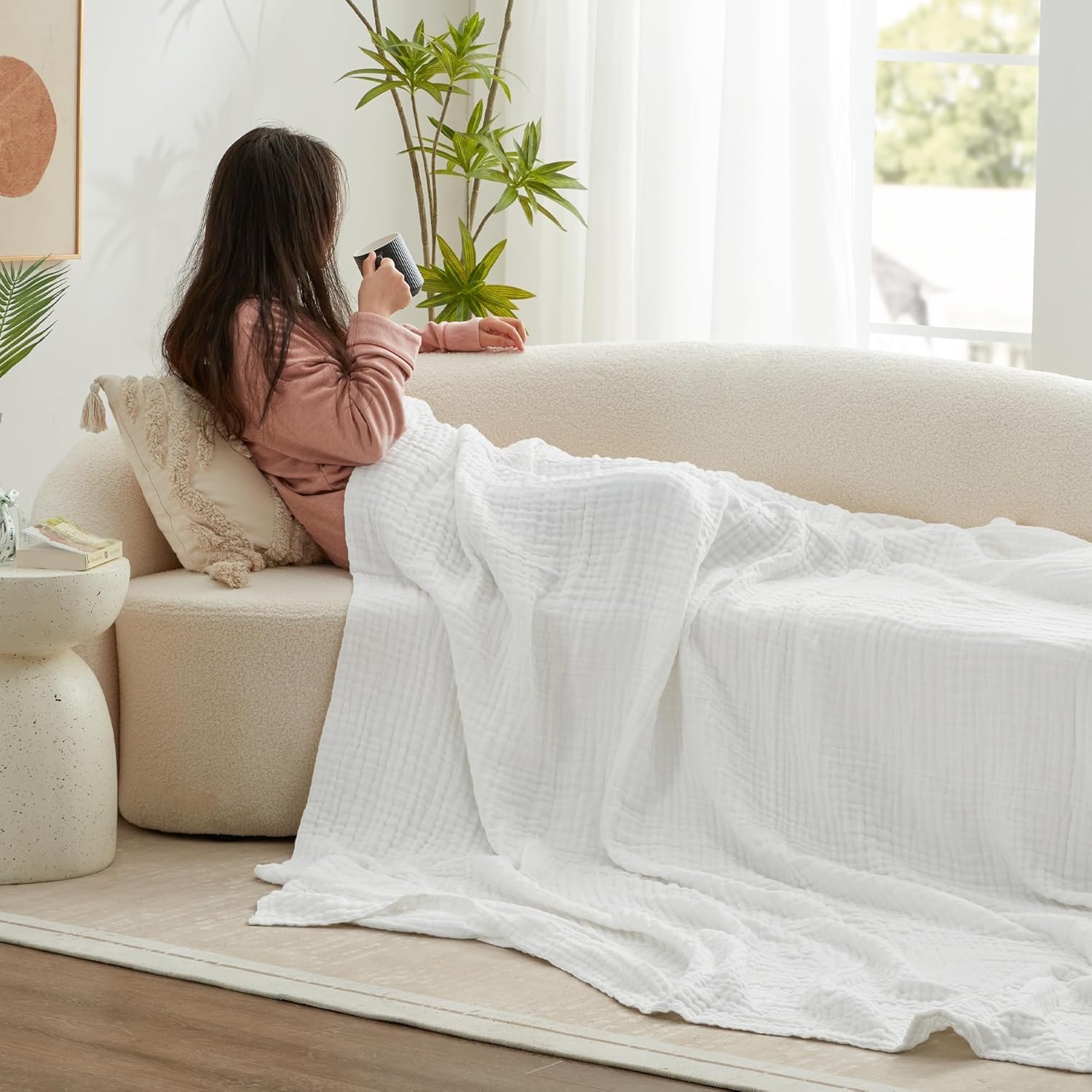 Thumbnail 2 de Love's Cabin 6-Layer Muslin Blanket 90"x90"