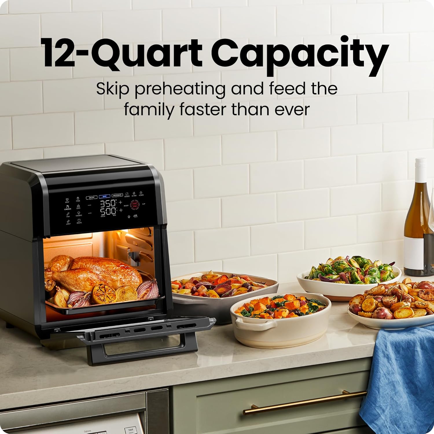 Detalle 2 de Chefman 12-Quart 6-in-1 Air Fryer Oven