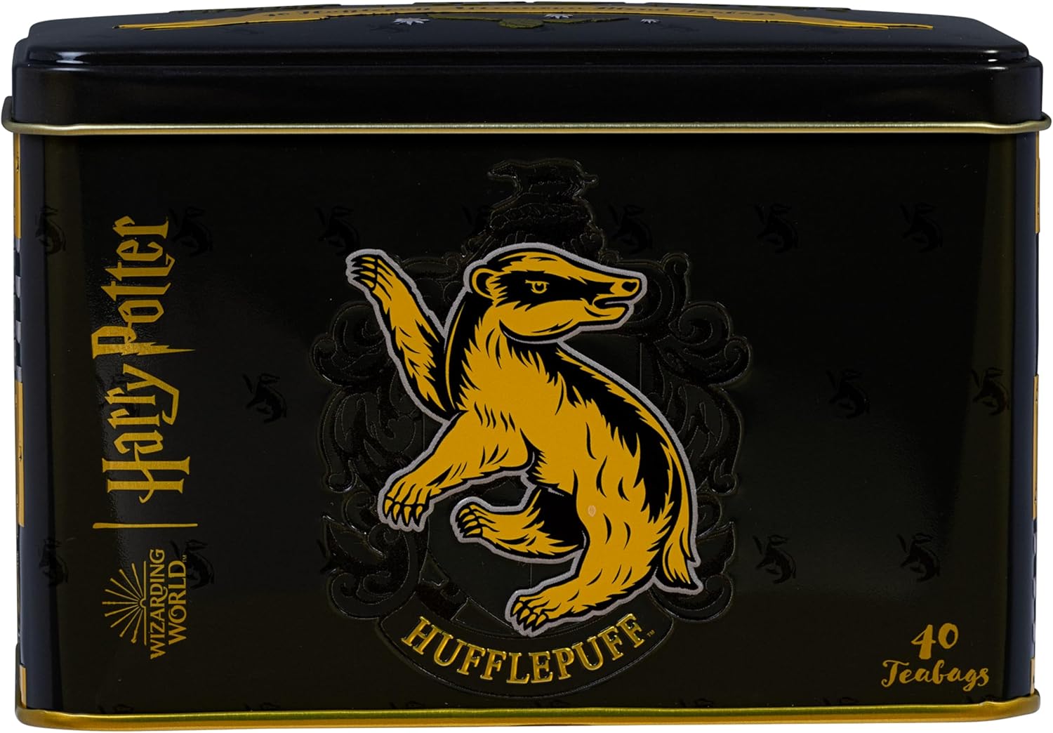 Thumbnail 1 de New English Teas Official Harry Potter Hufflepuff Crest Tea Caddy with 40 English Afternoon Teabags