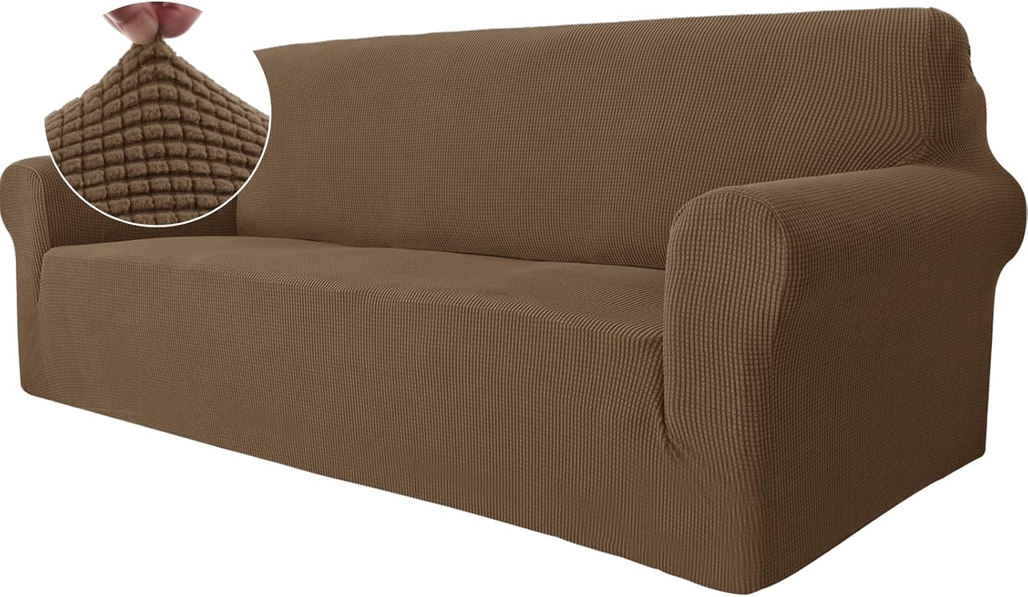 Imagen de Ystyle Housse Canapé 3 Places Brun en OfertitasTOP