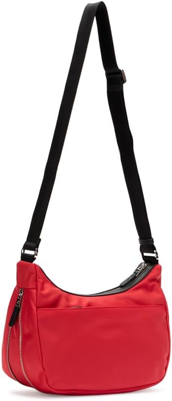 Detalle de Mandarina Duck Hunter Hobo, Hunter : sac bandoulière sport chic en nylon brillant