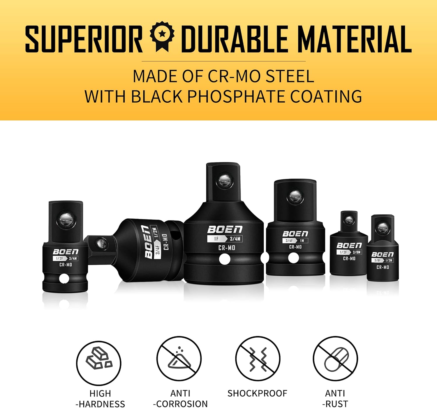 Thumbnail 4 de BOEN 8 Piece Impact Socket Adapter Set