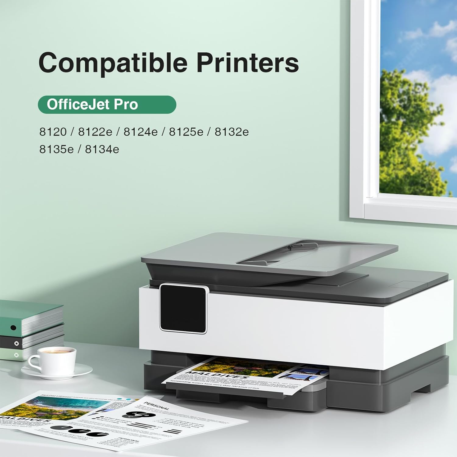 Thumbnail 1 de Colorfly 924 ink cartridges (4-pack) for HP 924 — compatible for OfficeJet Pro 8120 series, with chip remover tool