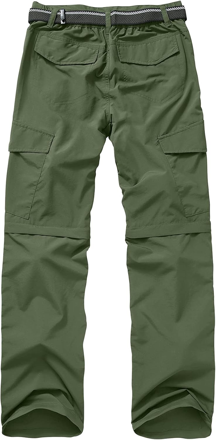 Detalle 2 de Men's Hiking Pants Quick Dry Lightweight Fishing Convertible Zip-Off Safari Trousers