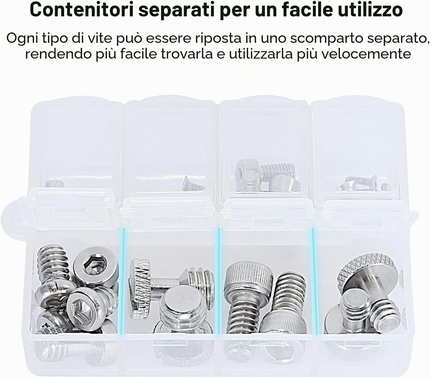 Thumbnail 4 de SMALLRIG Camera Screws Viti per Telecamera, Set 26 viti (1/4, 3/8, M2, M2.5, M3, M4) con scatola