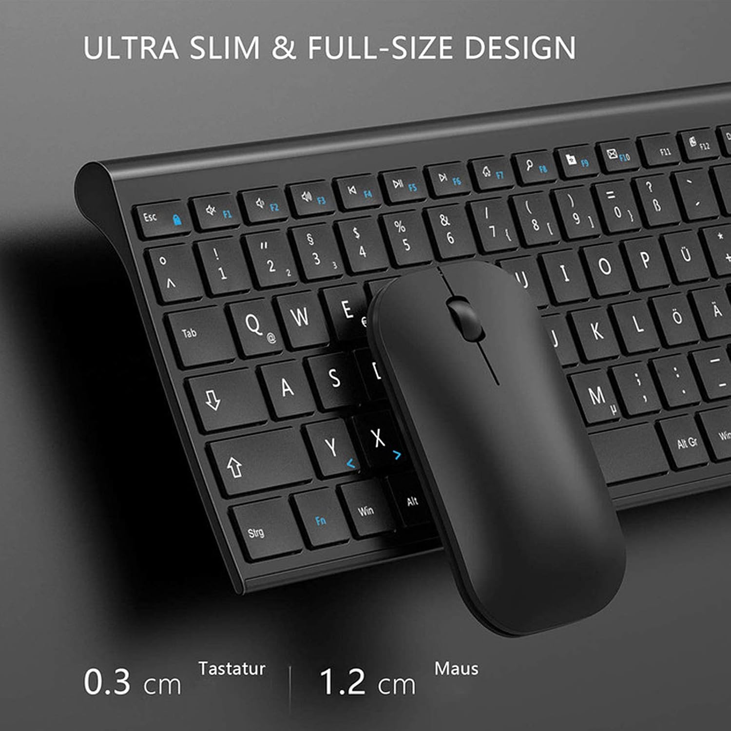Detalle 2 de seenda Ultraflach Tastatur Maus Set 280 mAh