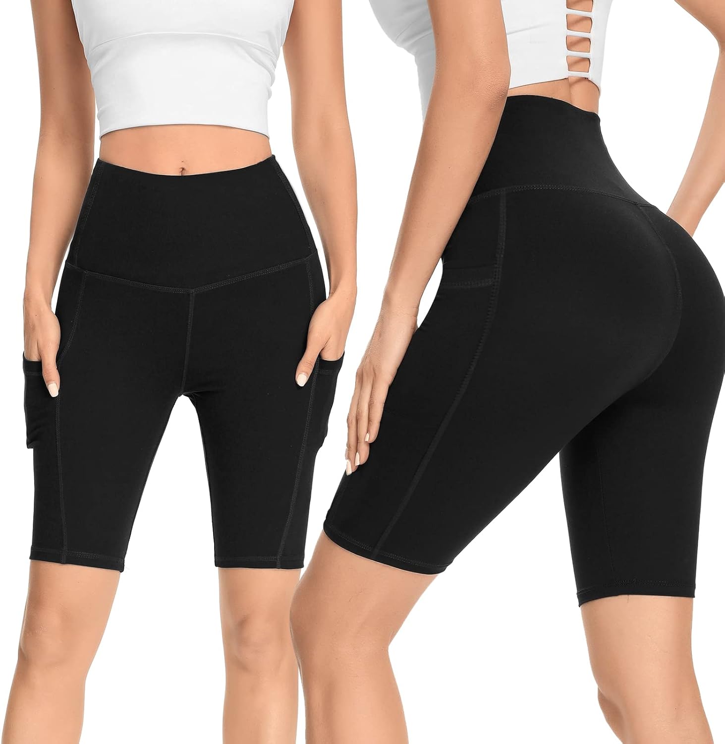 Thumbnail 1 de DDOBB Cycling Shorts Women with Pockets: High Waist, Tummy Control, and Soft 4-Way Stretch