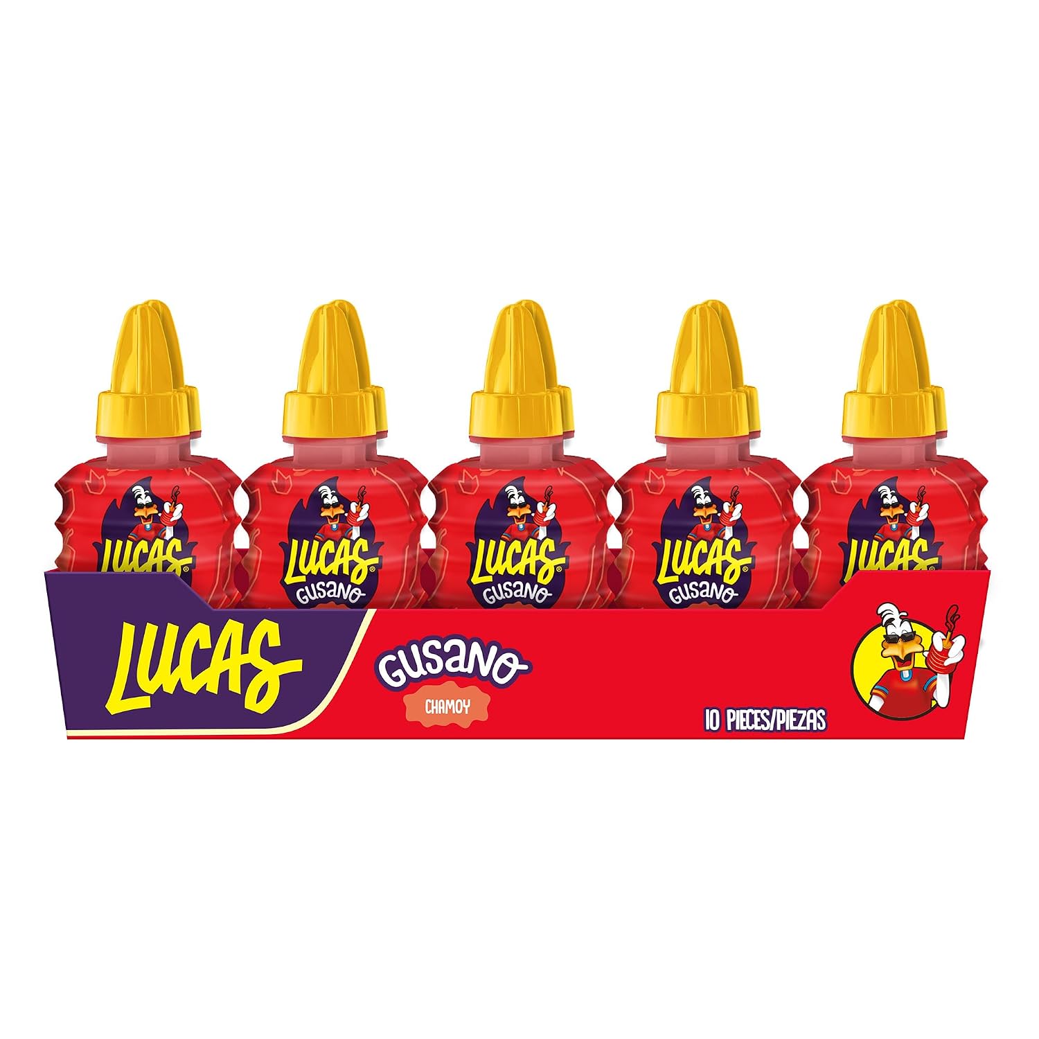 Thumbnail 3 de Lucas Gusano Chamoy-Flavored Hot Liquid Candy, 10-Piece Pack