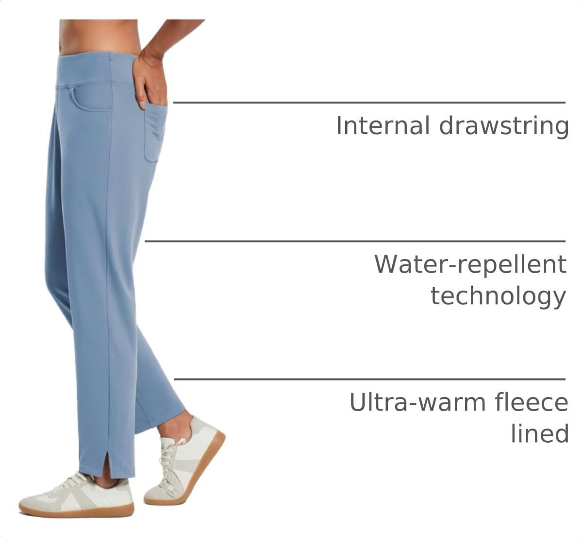 Thumbnail 3 de baleaf Women's Fleece-Lined Pants, 27-Inch Tapered Ankle, Water-Resistant