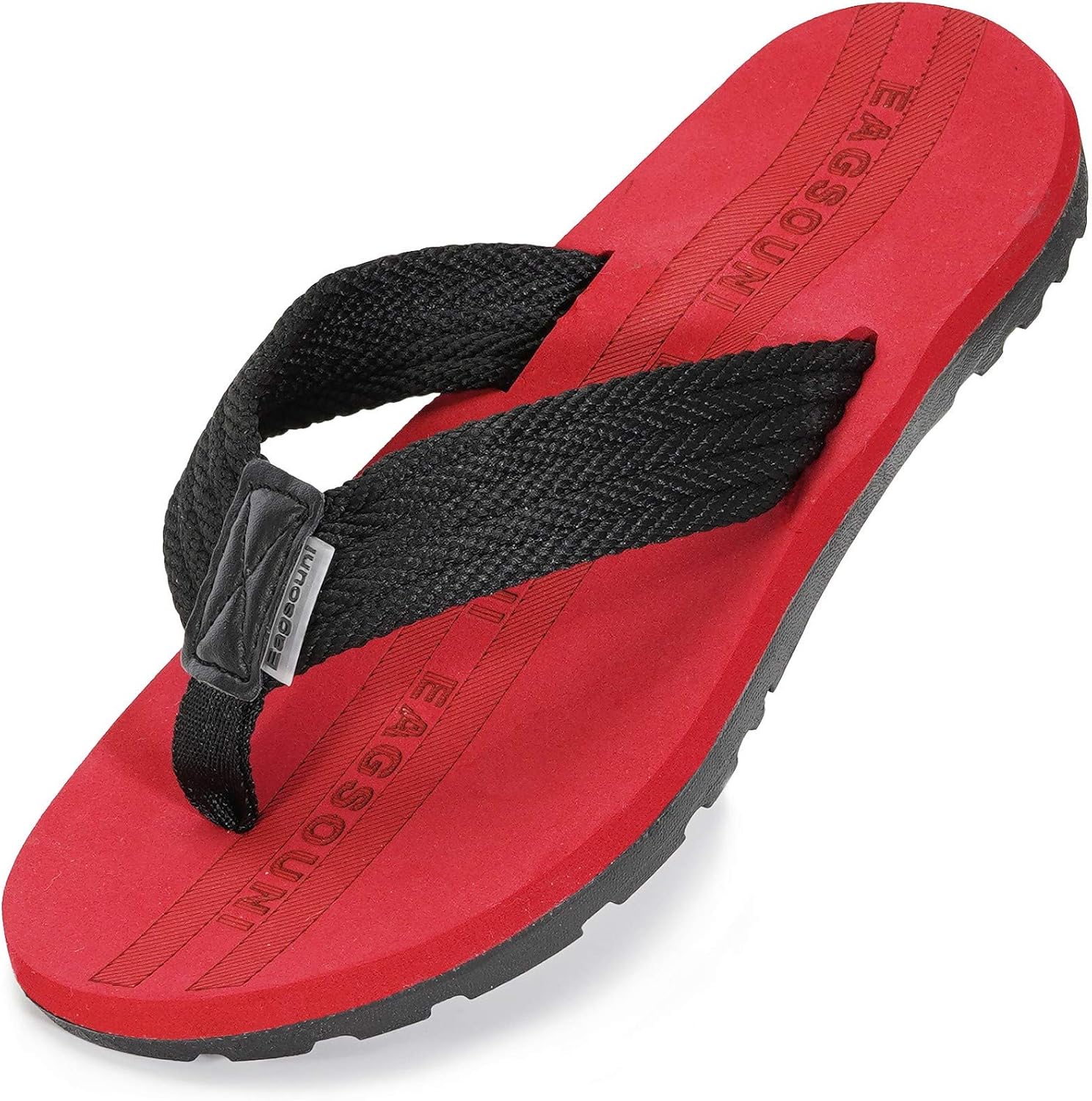 Detalle de Damen/Herren Zehentrenner Sommer Flip Flops – sportlicher, schlichter Hausschuhe-Sandale