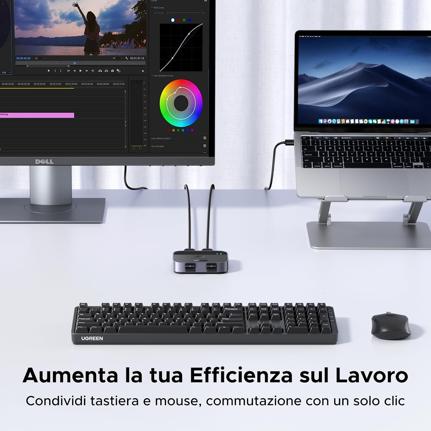 Thumbnail 3 de UGREEN Switch USB 3.0 KVM 5 Gbps 2 porte