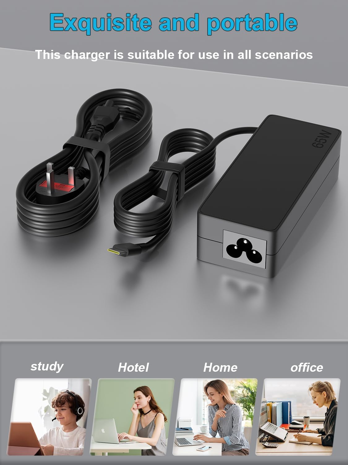 Thumbnail 6 de HSXIRQA 65W USB-C Charger for ThinkPad: Reliable Travel Power for compatible Lenovo laptops
