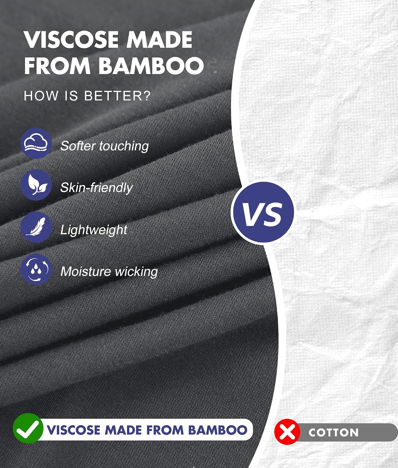 Detalle de BAMBOO COOL Men's Undershirts, 6-Pack