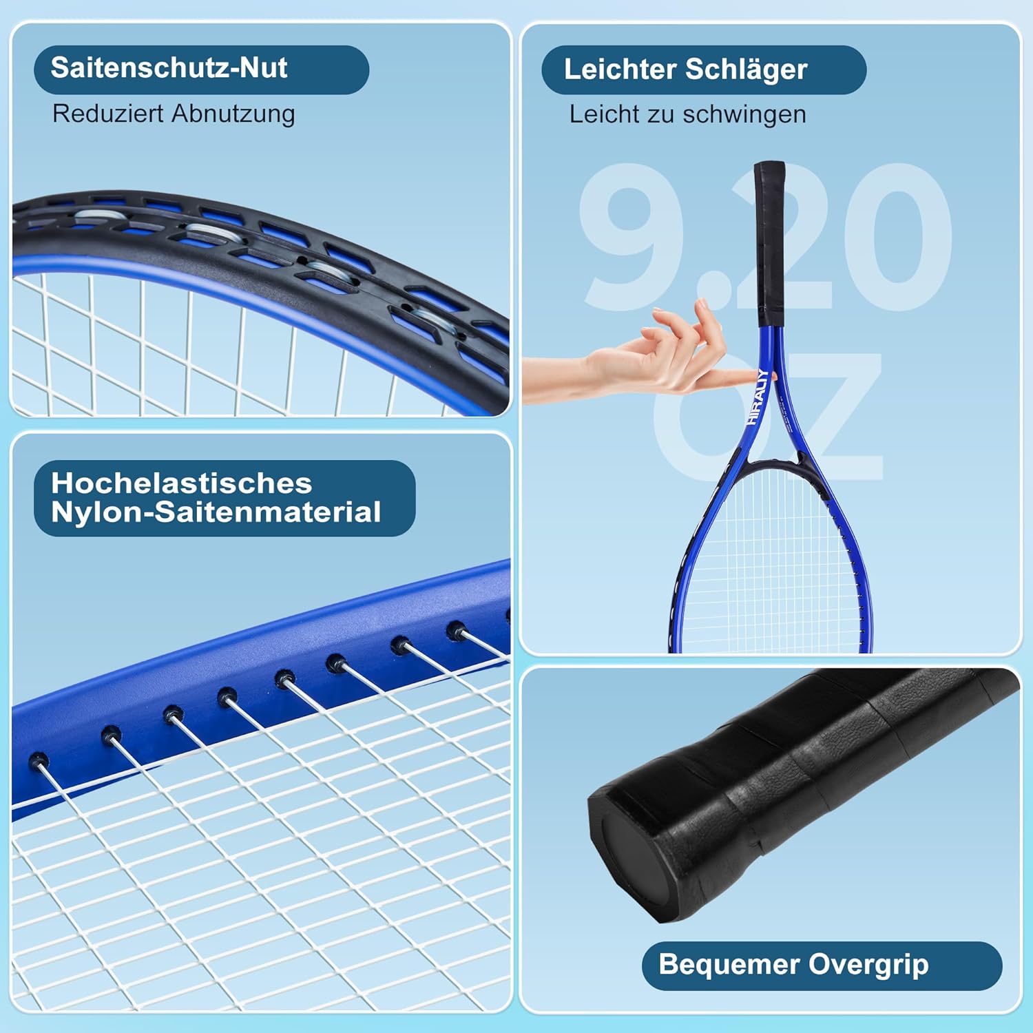 Thumbnail 1 de HIRALIY 27in Tennis Rackets Set