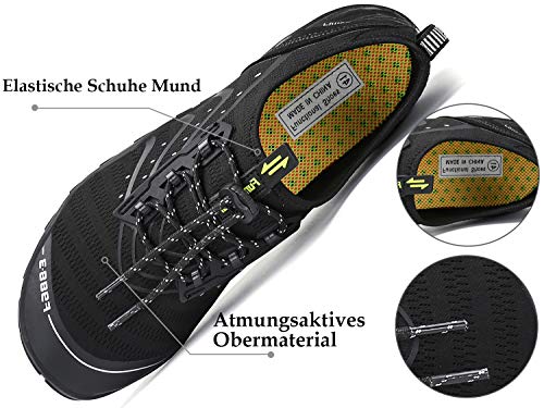 Thumbnail 3 de SAGUARO Escarpines Barefoot para Mujer y Hombre - Zapatillas de Agua Antideslizantes, Transpirables y con Drenaje (Negro, Talla 43)