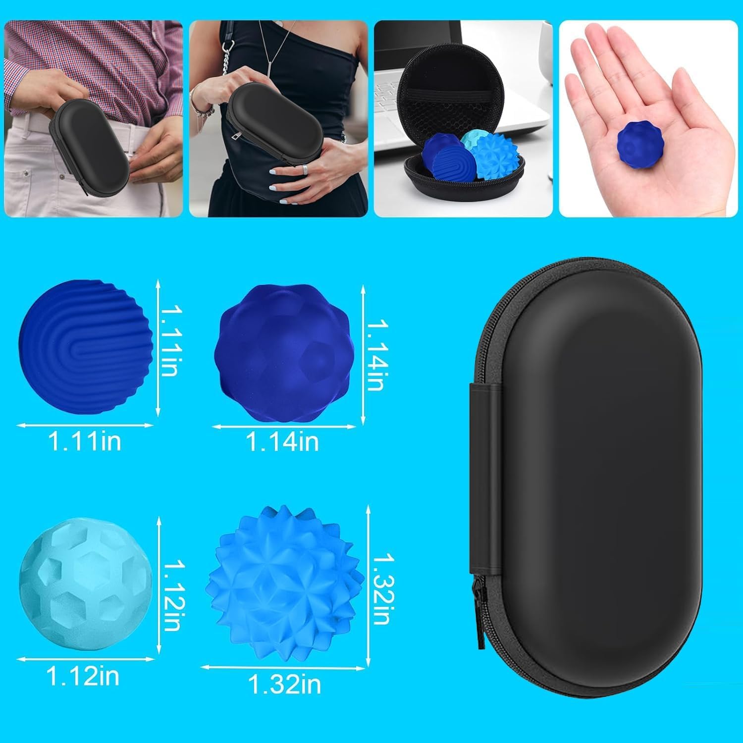 Thumbnail 1 de Bambebe 8-pack Silicone Magnetic Balls fidget toy for adults and teens