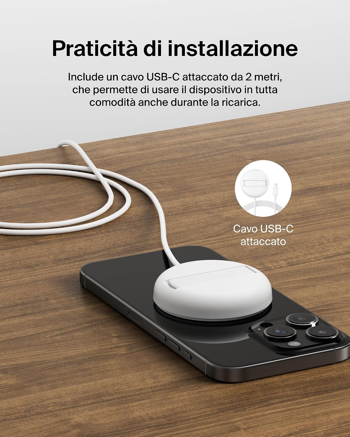 Detalle 2 de Belkin Tappetino di ricarica wireless magnetica 15 W