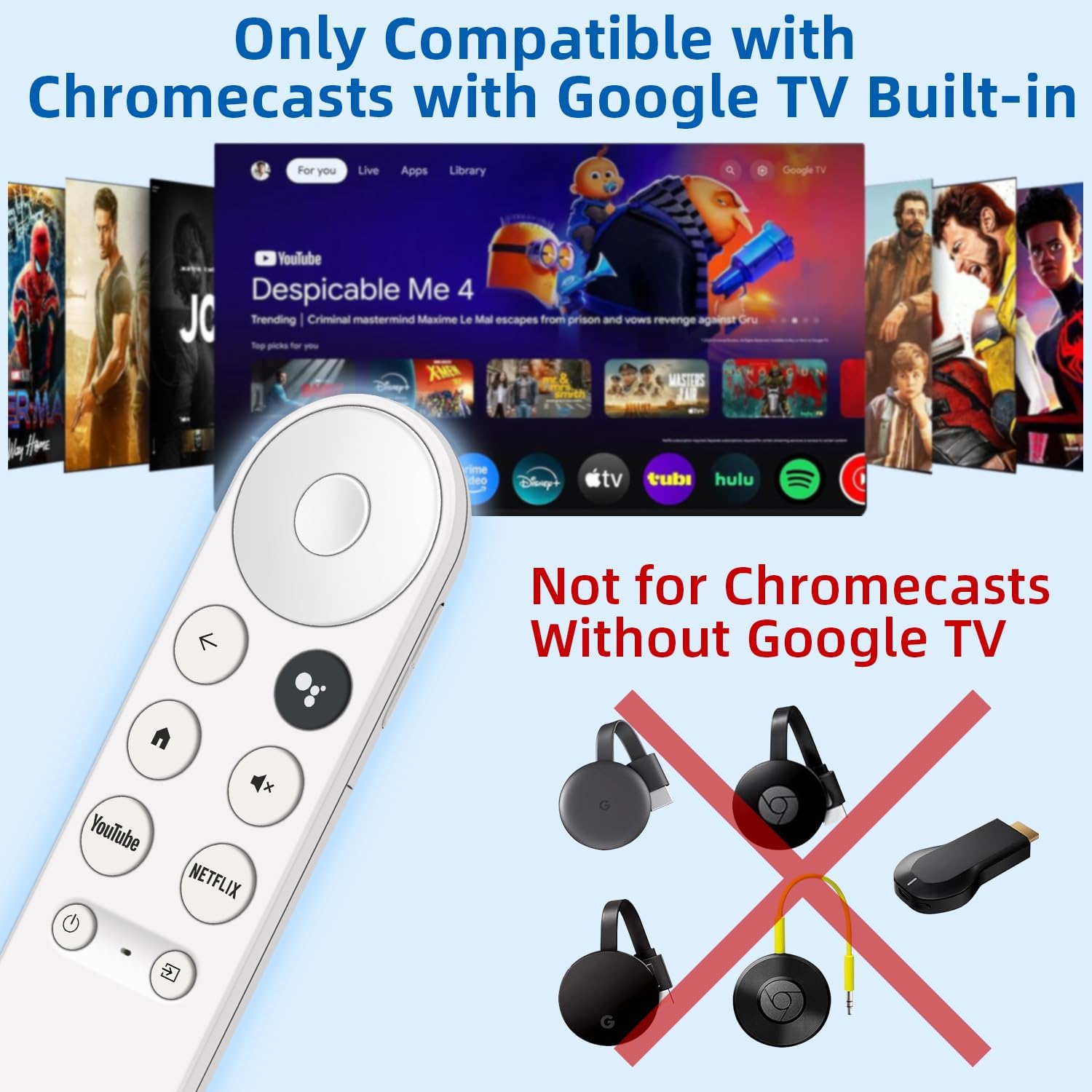Thumbnail 6 de Replacement Remote for Chromecast with Google TV (Voice Control) — 1-Year Warranty