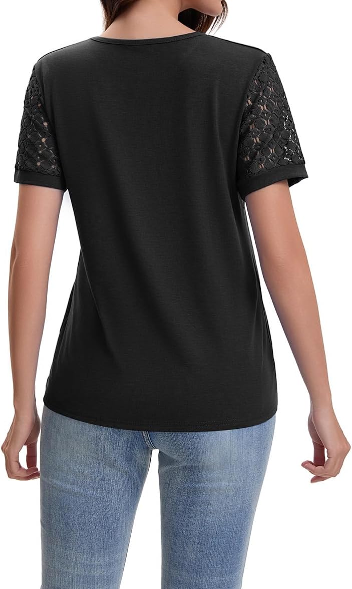Thumbnail 4 de Suncife T-shirt habillé à manches courtes en dentelle pour femme