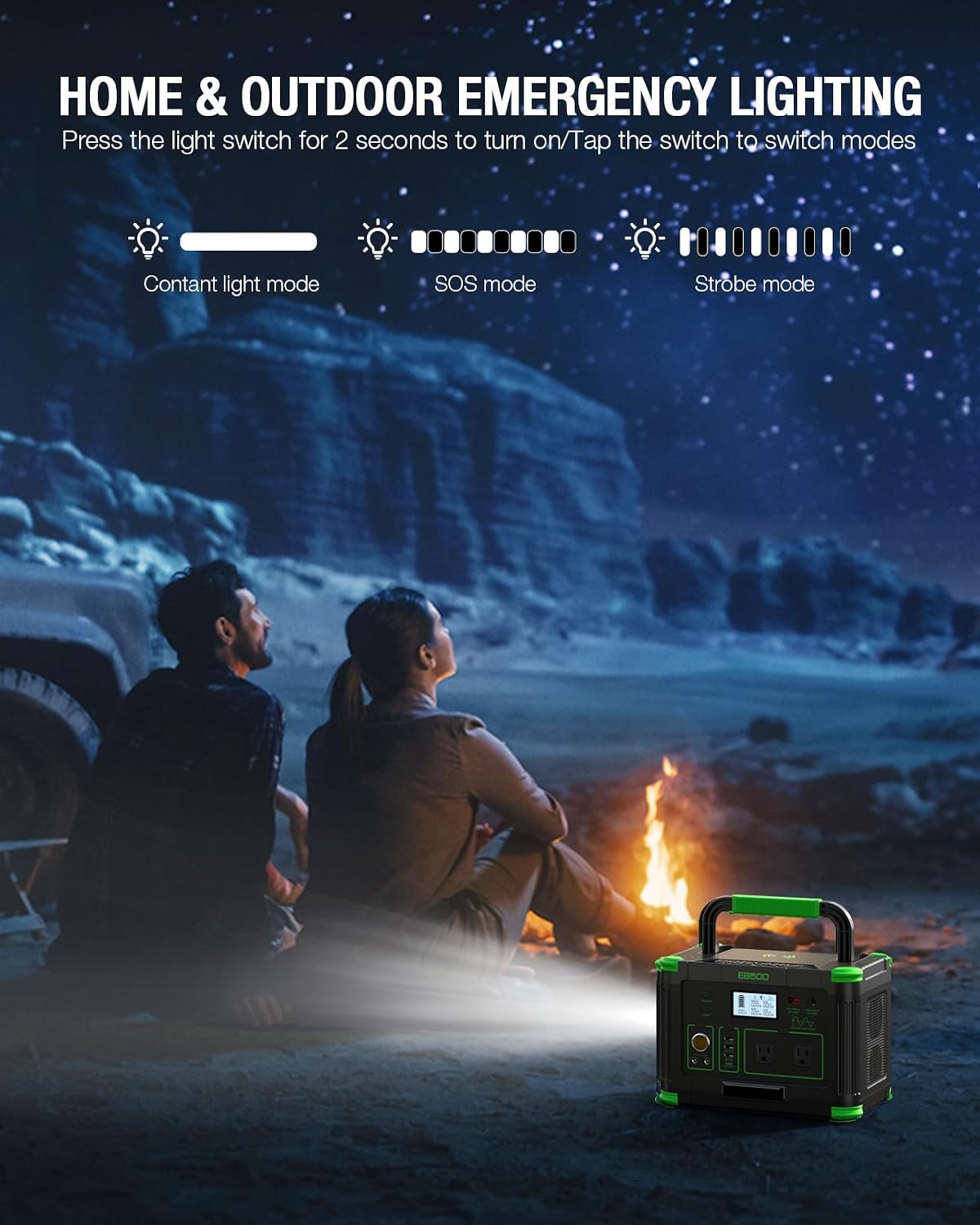 Detalle 1 de Portable power station 519.48Wh