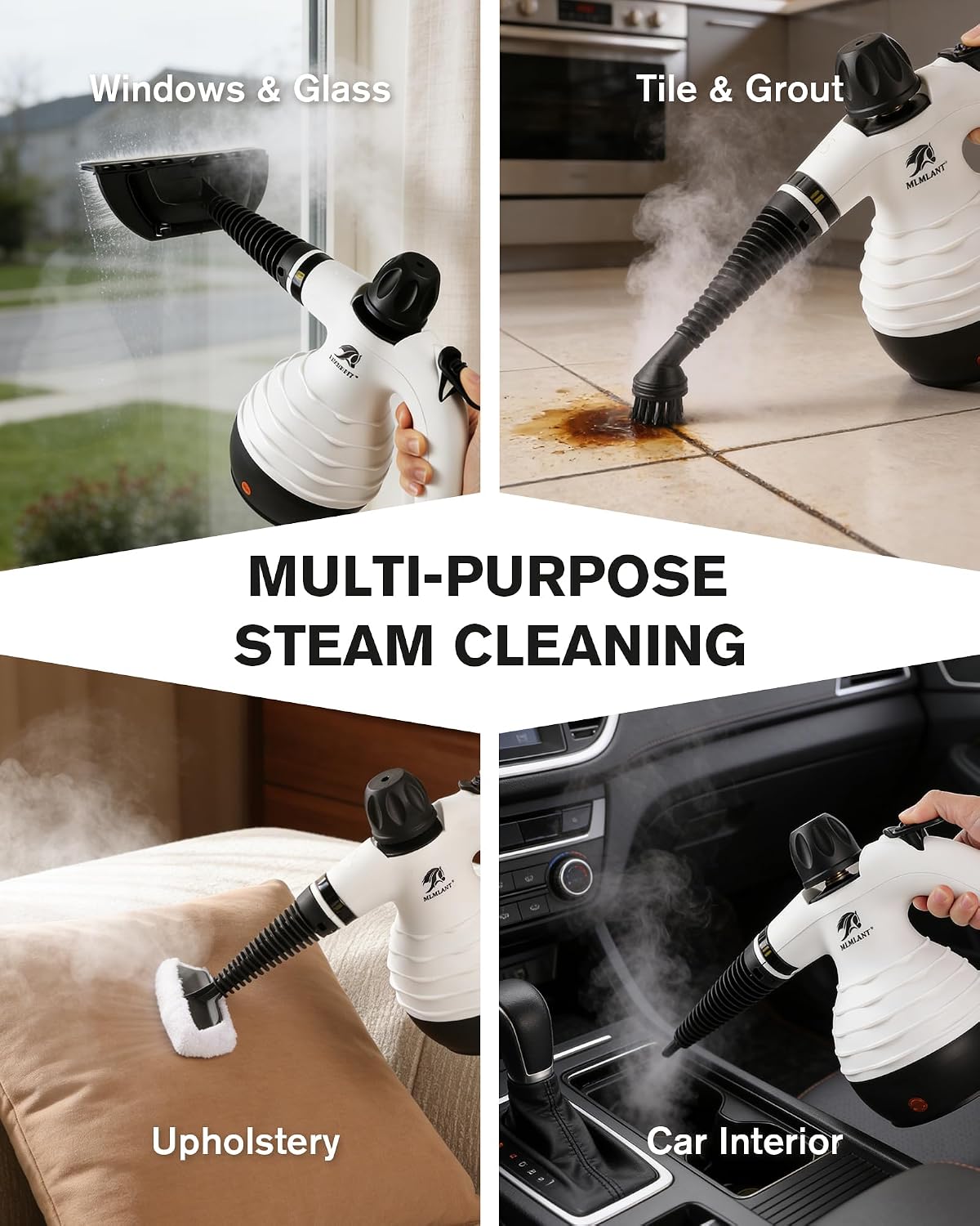 Thumbnail 6 de MLMLANT EM-308 Handheld Steam Cleaner, 4.5 Bar, 300°F, 10 Accessories