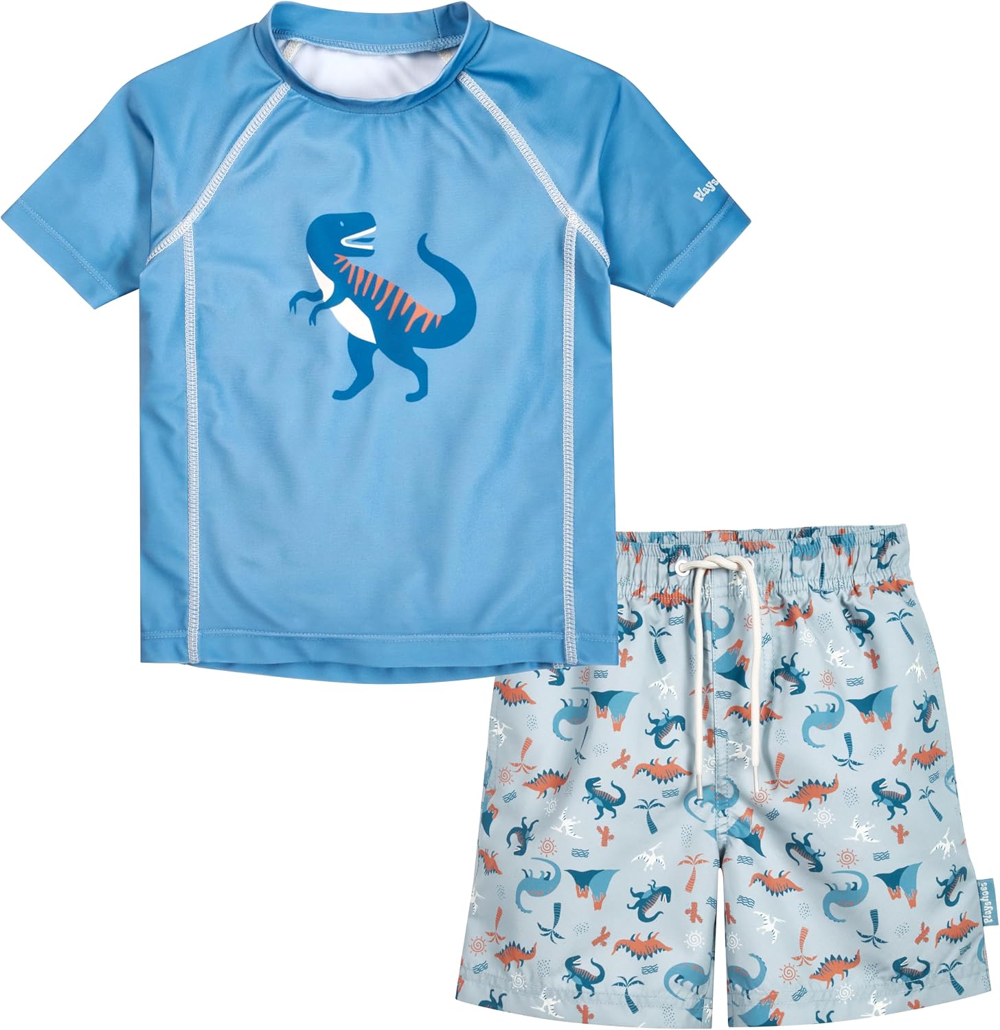 Detalle de Playshoes Jungen Zweiteiler Rash-Guard-Set (1er Pack) – UV-Schutz 50+ aus recyceltem Polyester