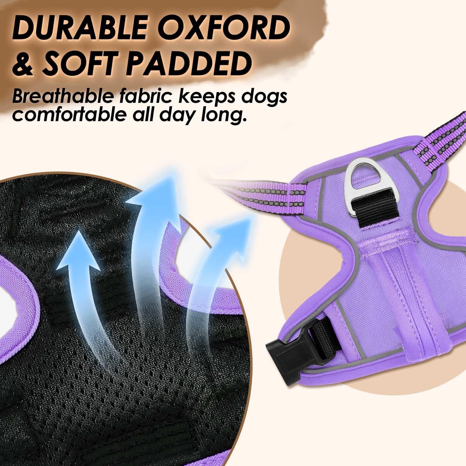 Thumbnail 5 de Eyein Dog Harness Large Dog — Anti-Pull, Adjustable Heavy Duty Vest (L)