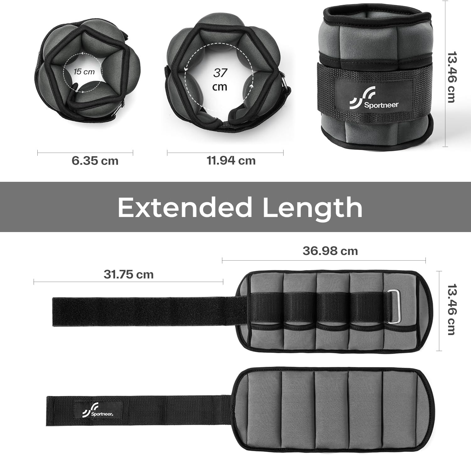 Thumbnail 3 de Sportneer Verstellbare Knöchelgewichte – 1 Paar, verstellbar von 0,9 kg bis 4,5 kg pro Paar