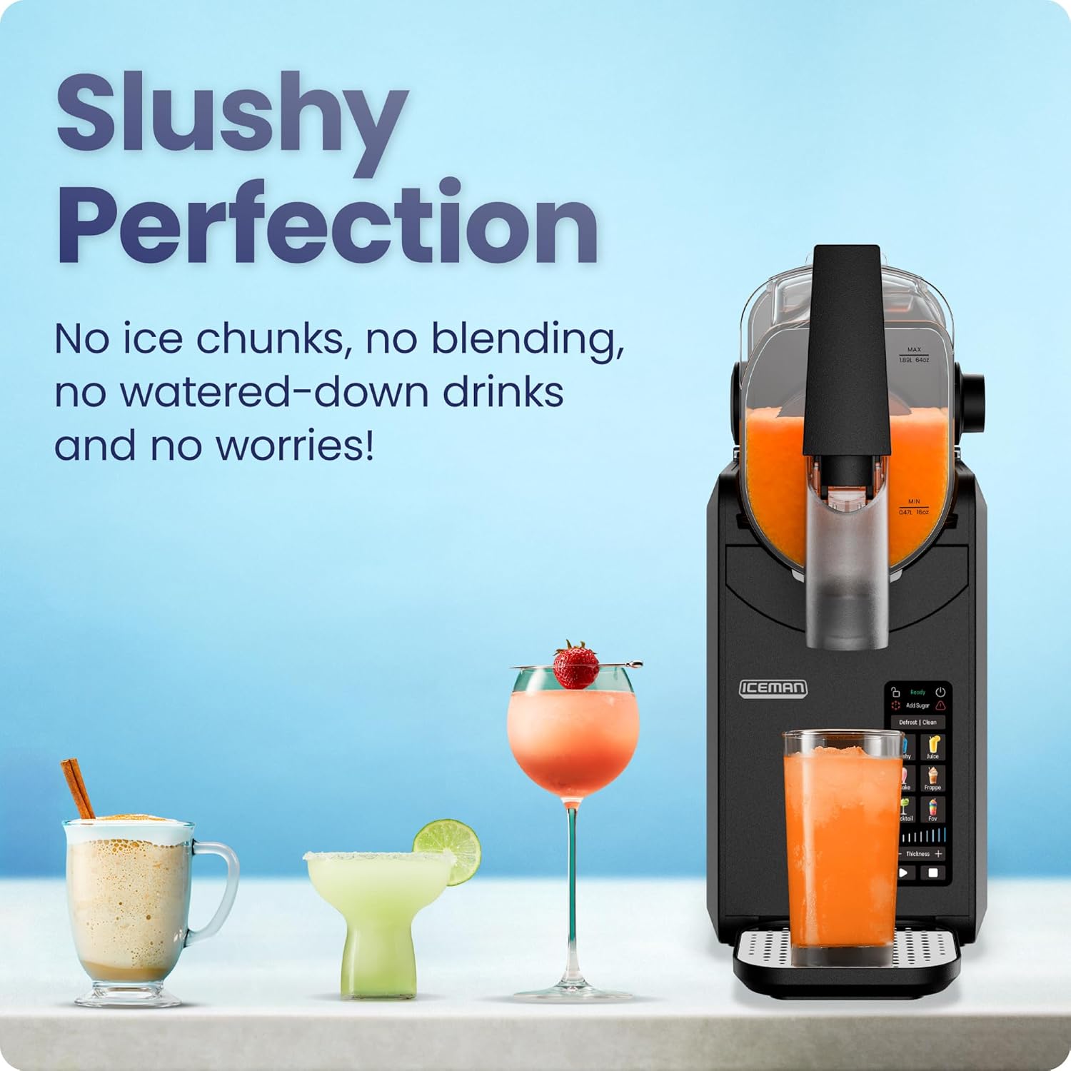 Thumbnail 1 de Iceman by Chefman Slushie Maker Machine, 1.9L – Frozen Drinks Without the Ice