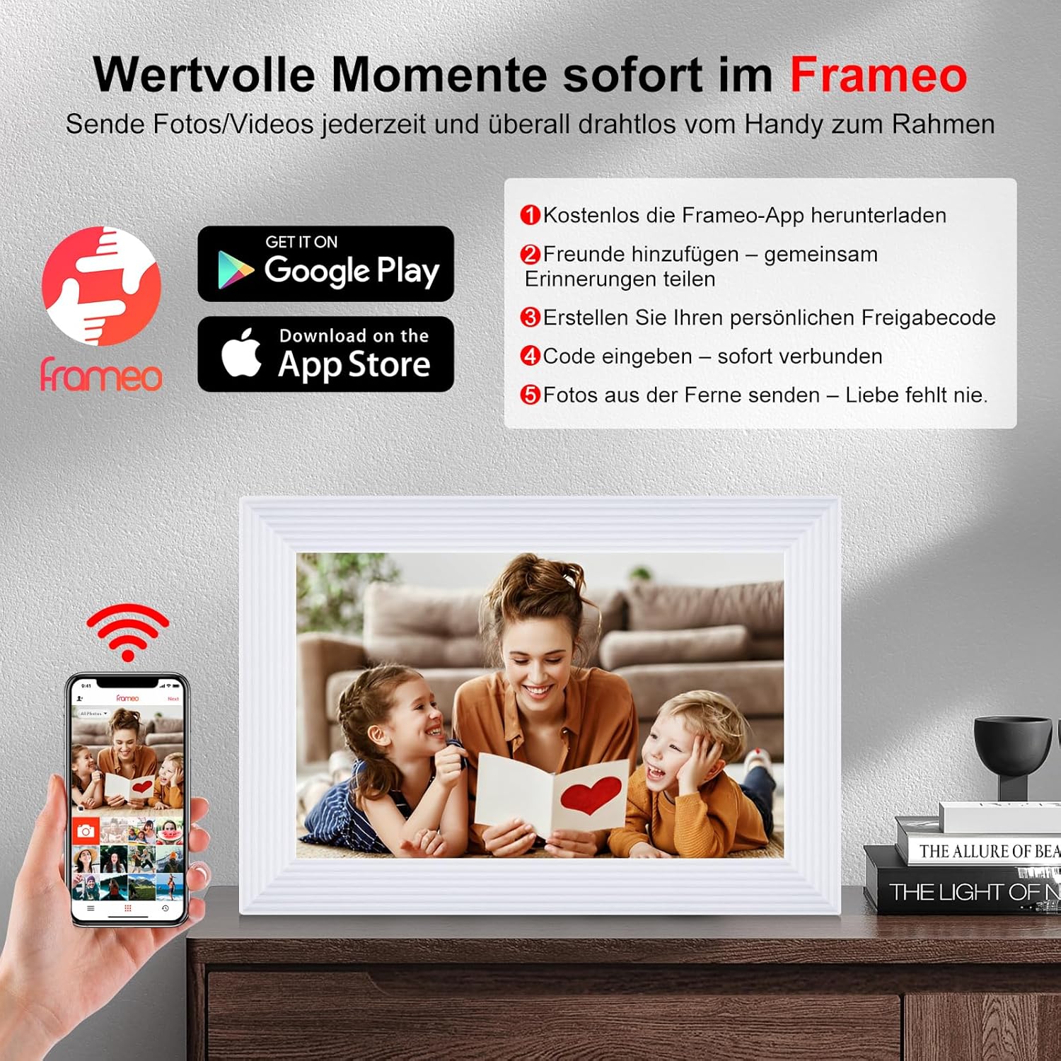 Thumbnail 1 de Frameo Digitaler Bilderrahmen 10,1 Zoll