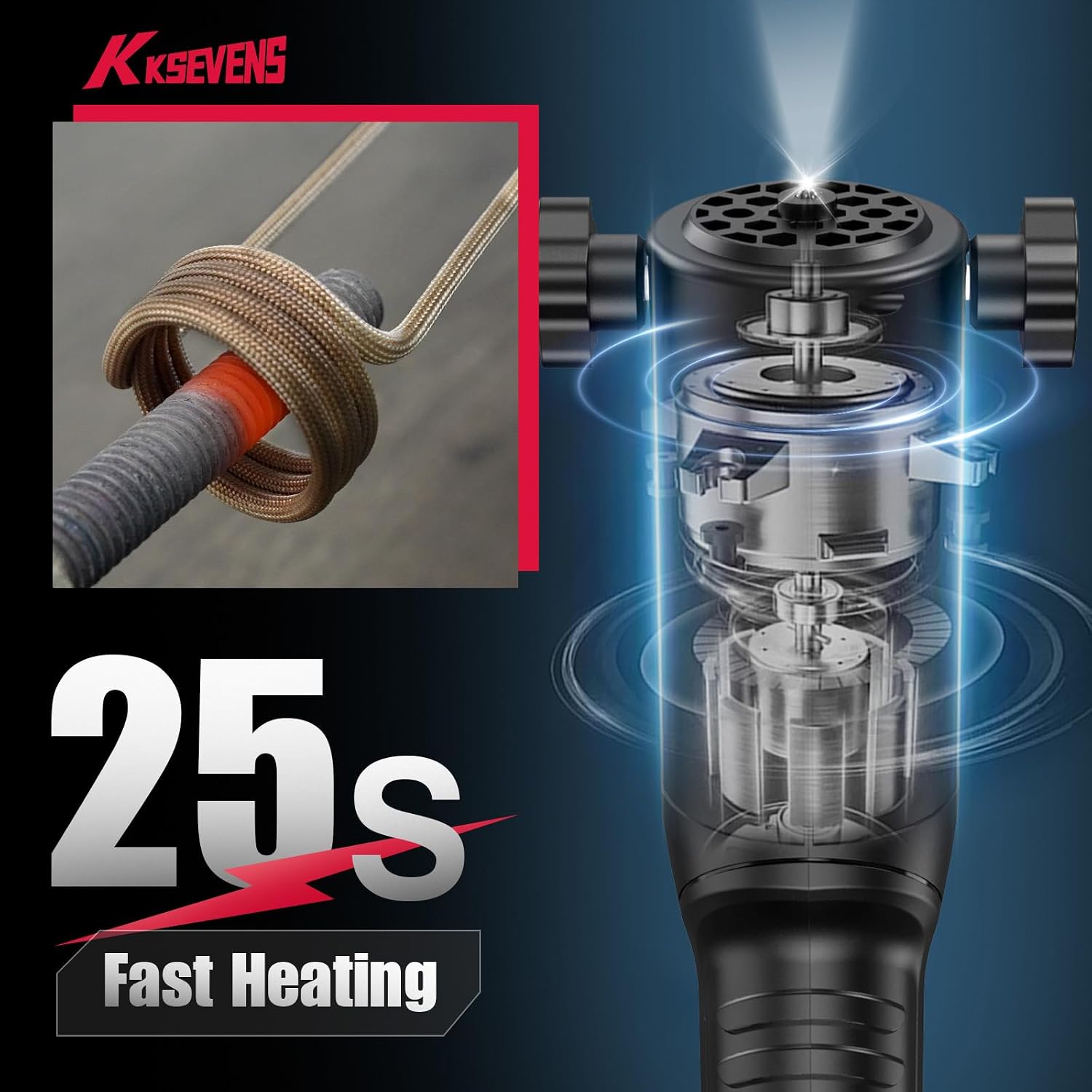 Thumbnail 3 de KKSEVENS KS01 1300W 110V Induction Heater for Bolt Removal, 5 Coils, Red