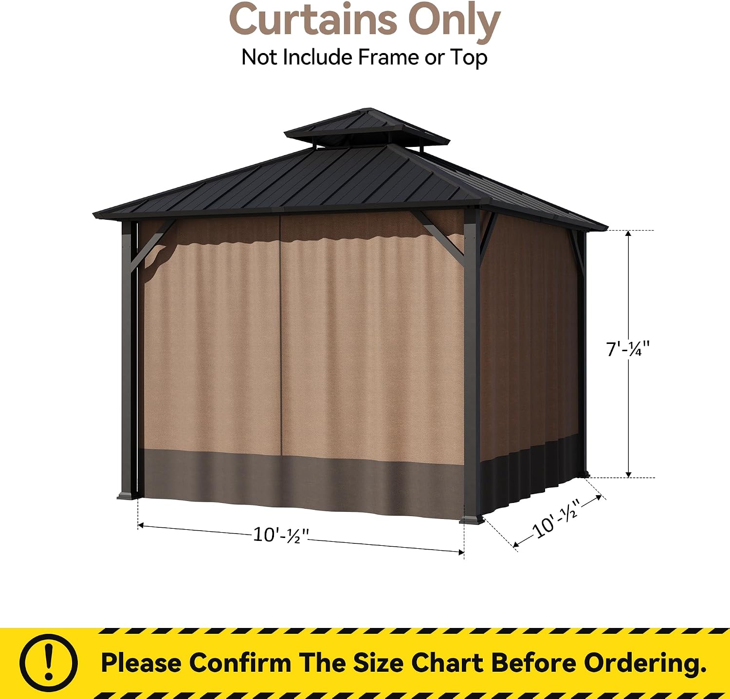 Thumbnail 2 de Outdoor Gazebo Curtains, 10' x 10