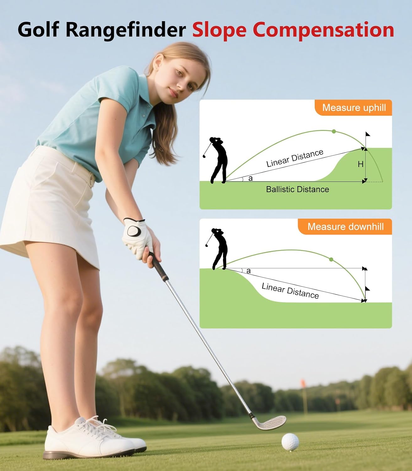 Thumbnail 4 de Flagfront Golf Rangefinder with Slope, 6x Magnification