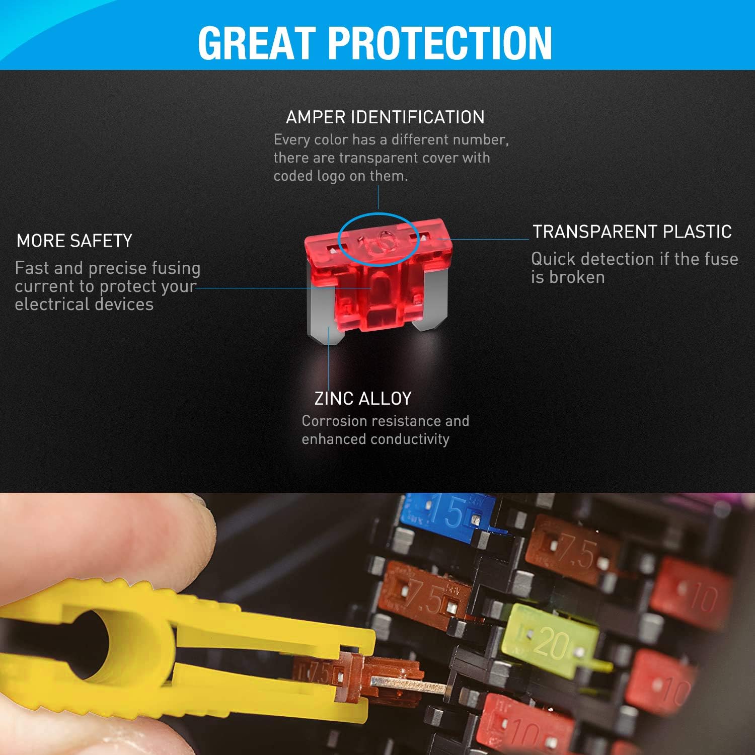 Thumbnail 4 de Nilight 50019R 272pcs blade fuse assortment