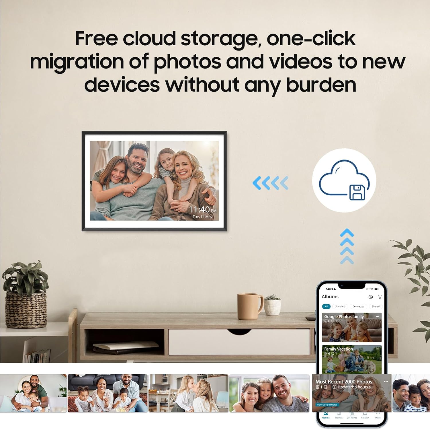 Thumbnail 2 de Nixplay 10.1-Inch Digital Picture Frame with Cloud Sharing and Alexa Compatibility
