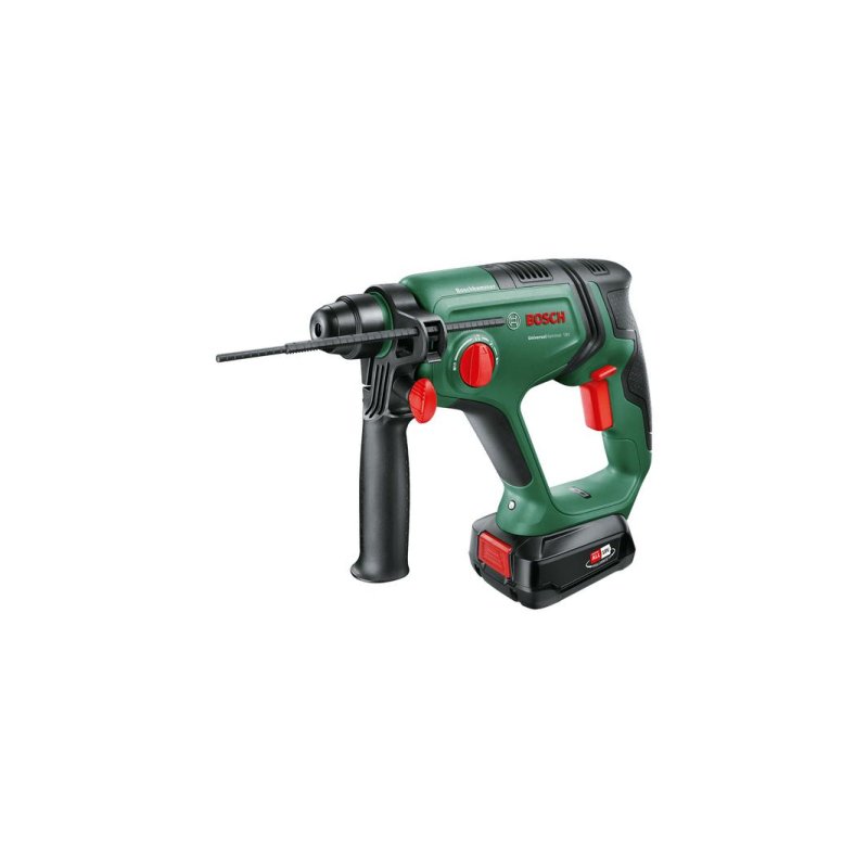 Detalle de Bosch UniversalHammer 18V SDS Plus 2,0 J: martillo perforador inalámbrico compacto para hormigón, acero y madera