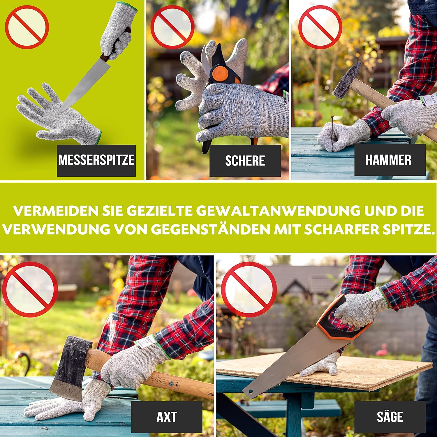 Thumbnail 5 de Twinzee Schnittschutzhandschuhe Premium (2 Stück) Stufe E – schnittfeste Handschuhe für Küche & Heimwerken