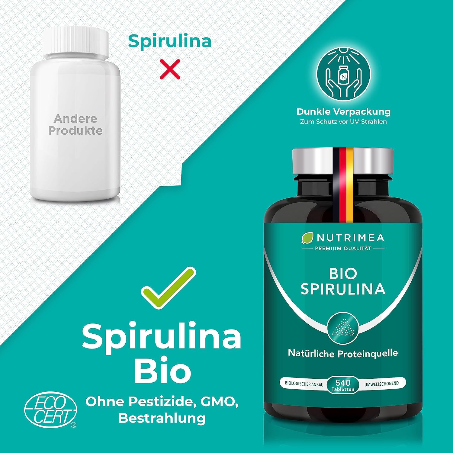 Detalle 1 de Spirulina BIO Presslinge 540 Tabletten đ